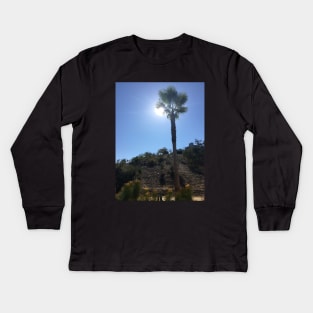 Palm Tree under the Sun Kids Long Sleeve T-Shirt